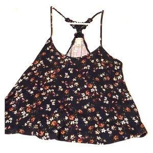 Spaghetti Strap Navy Tank Top